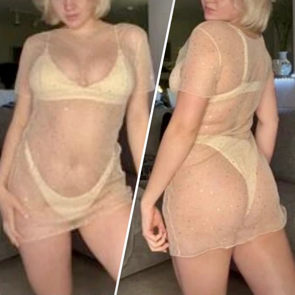 🌟Beige 3pack Bikini Swimsuit with Cover-up🌟 - Picture 8 of 16